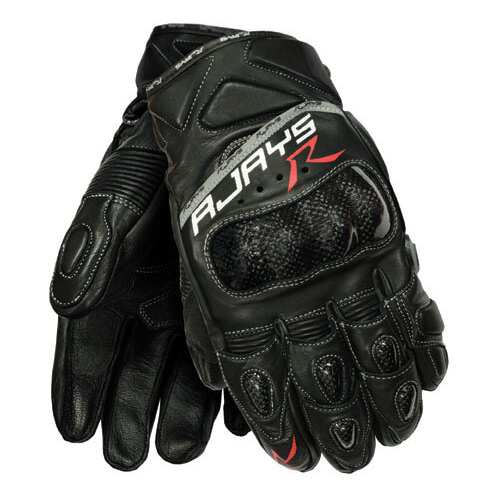 Rjays Short Cobra 2 Carbon Motorcycle Glove  Black X-Small