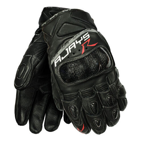 Rjays Short Cobra 2 Carbon Leather Gloves - Black 2X-Large