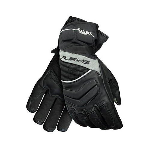 Rjays Tempest 3 Mens Motorcycle Leather Gloves  - Black