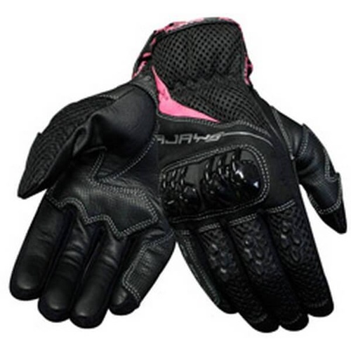 Rjays Mach 6 III Ladies Leather Gloves - Black/Pink