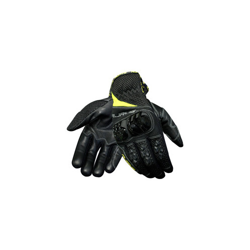 Rjays Mach 6 III Men's Leather Gloves - Black/Yellow