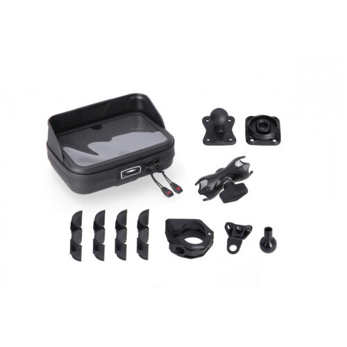 SW-Motech GPS Kit Universal With Navi Case Pro Large With 2" Ram Arm For Royal Enfield