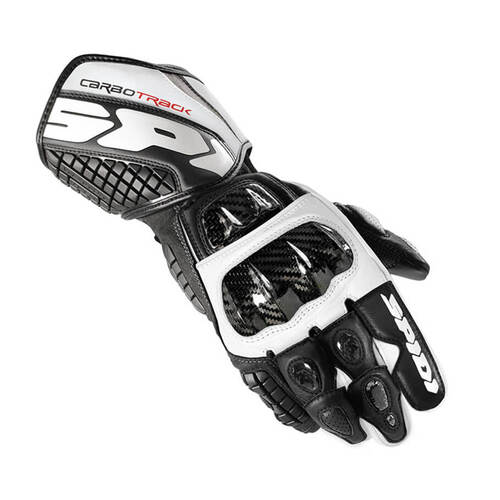 Spidi Men's Carbo Track Motorcycle Gloves - Black/White