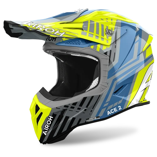 Airoh Aviator Ace 2 Proud Yelllow Gloss Motorcycle Helmet [Size: Small]