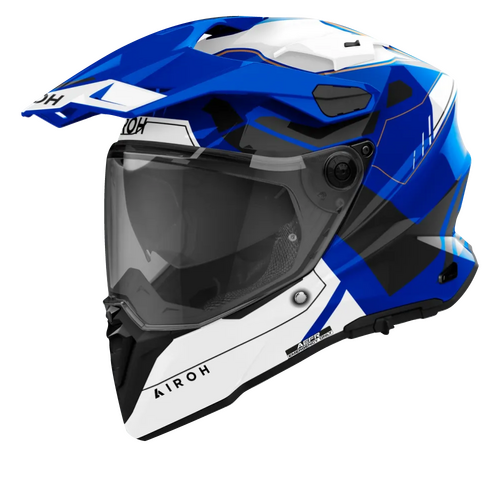 Airoh Commander 2 Reveal Motorcycle Helmet - Blue Gloss [Size: Small]