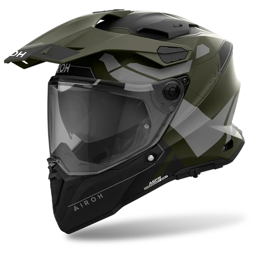 Airoh Commander 2 Reveal Motorcycle Helmet - Military Green [Size: Small]