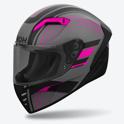 Airoh Connor Achieve Motorcycle Helmet - Pink Matte [Size: X-Small]