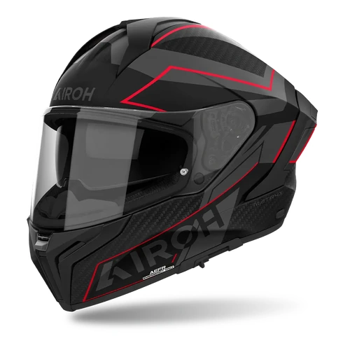 Airoh Matryx Sentinel Red Matt Motorcycle Helmet [Size: Medium ]