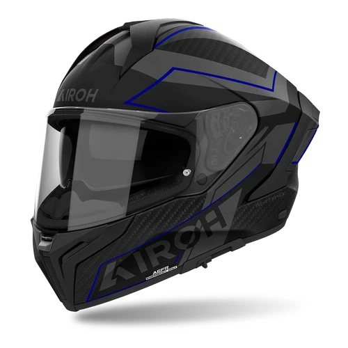 Airoh Matryx Sentinel Blue Matt Motorcycle Helmet [Size: Medium ]