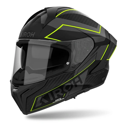 Airoh Matryx Sentinel Yellow Matt Motorcycle Helmet [Size: Medium ]