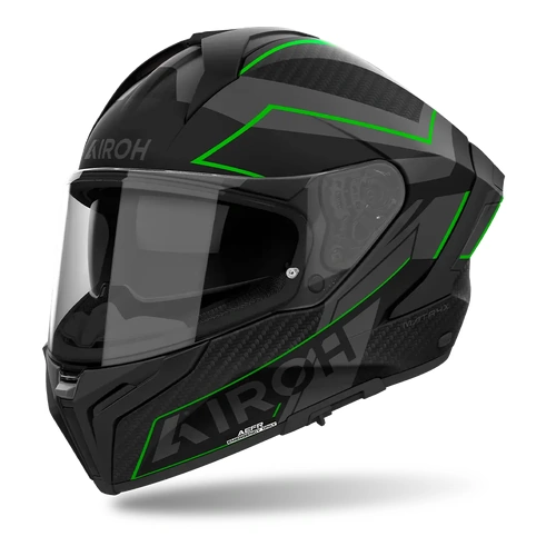 Airoh Matryx Sentinel Green Matt Motorcycle Helmet [Size: Medium ]