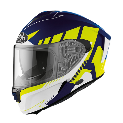 Airoh Spark Motorcycle Helmet  Rise Blue/Yellow Matt M (Spri18)