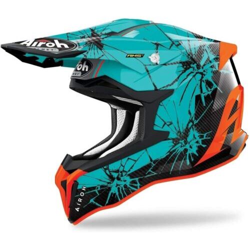 Airoh Strycker Crack Motorcycle Helmet - Gloss