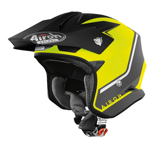 Airoh TRR-S Trial Keen Open Face Motorcycle Helmet - Yelloow Matte