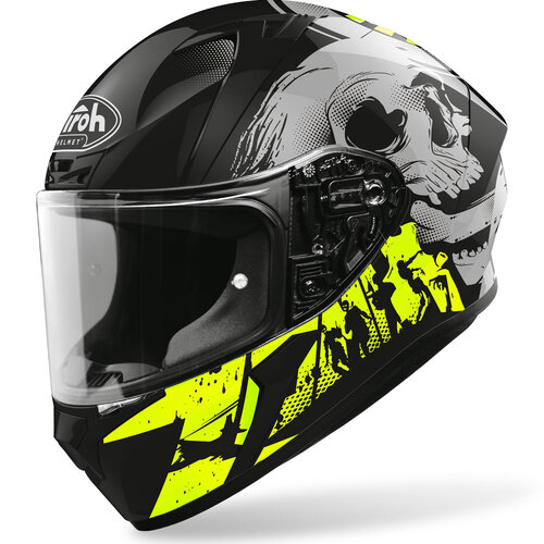 Airoh Valor Akuna Motorcycle Helmet  Yellow Gloss L  (Vaa31)
