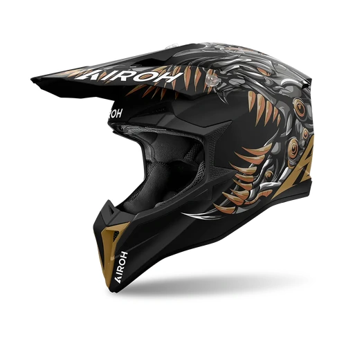 Airoh Wraaap Cyborg Matt Motorcycle Helmet [Size: Small]