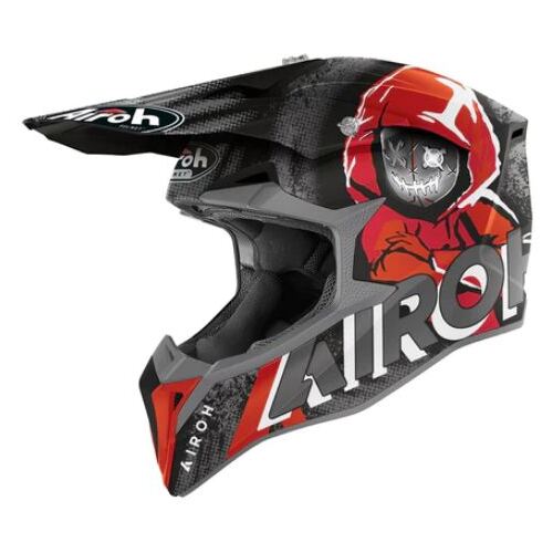 Airoh Wraap Alien Motorcycle Helmet - Red Matte