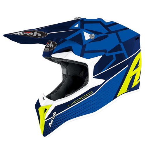 Airoh Wraap Mood Motorcycle Helmet - Blue Gloss