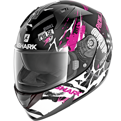 Shark Ridill Drift-R Motorcycle Helmet - Black/Violet/White