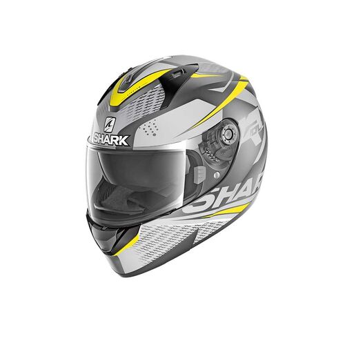 Shark Ridill Stratom Motorcycle Helmet - Anthracite/Yellow