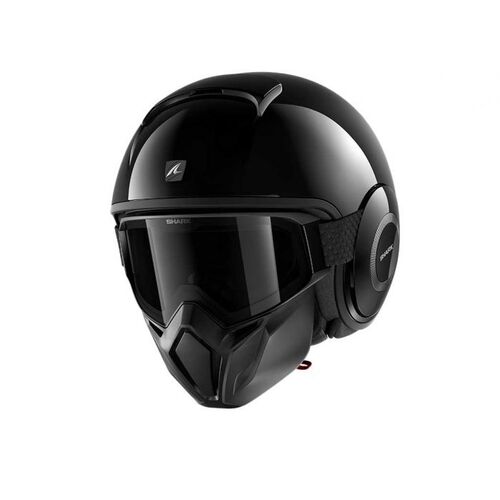 Shark Street Drak Blank Motorcycle Helmet Large - Black