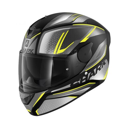 Shark D-Skwal 2 Daven Motorcycle Helmet - Matte Black/Anthracite/Yellow