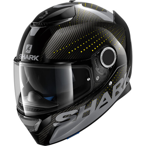 Shark Spartan Carbon Cliff Motorcycle Helmet - Anthracite/Yellow