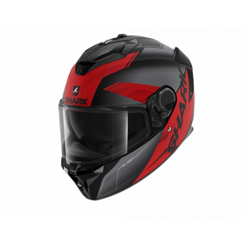 Shark Spartan GT Elgen Motorcycle Helmet - Matte Black/Anthracite/Red