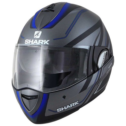 Shark Evoline 3 Hyrium Motorcycle Helmet - Black/Blue/Anthracite