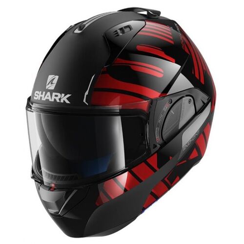 Shark EVO-One 2 Lithion Dual Motorcycle Helmet - Black/Chrome/Red