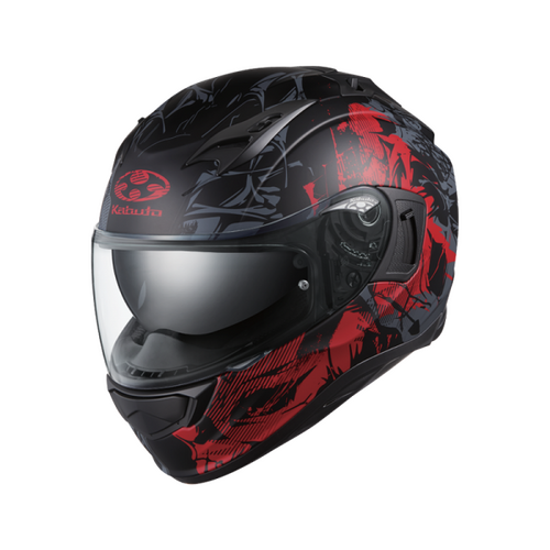 Kabuto Hikari Motorcycle Helmet  Truth Black  / Red  Xs