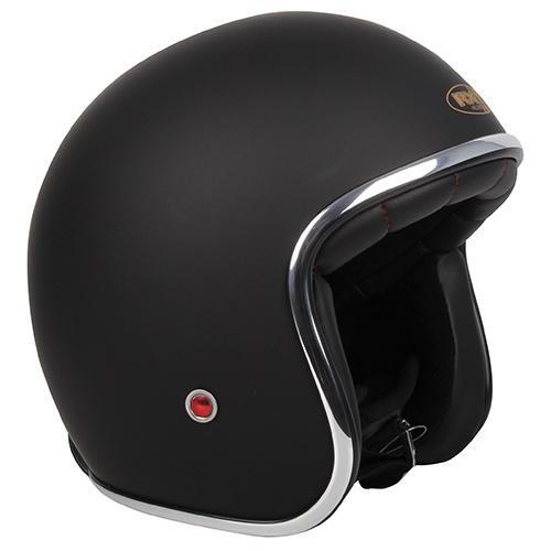 Rxt Classic Open Face Motorcycle Helmet - Matte Black(No Studs)
