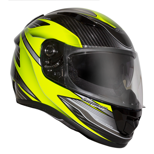 Rxt A736 Evo Axis Motorcycle Helmet - Black/Fluro Yellow