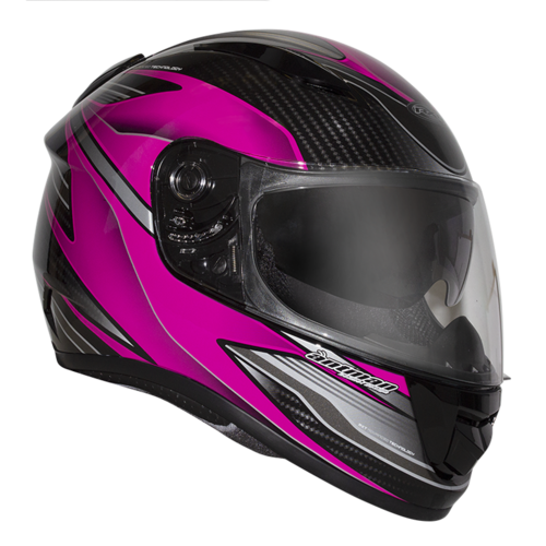 Rxt A736 Evo Axis Motorcycle Helmet - Black/Magenta