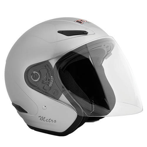 Rxt A218 Metro Open Face Motorcycle Helmet - Silver