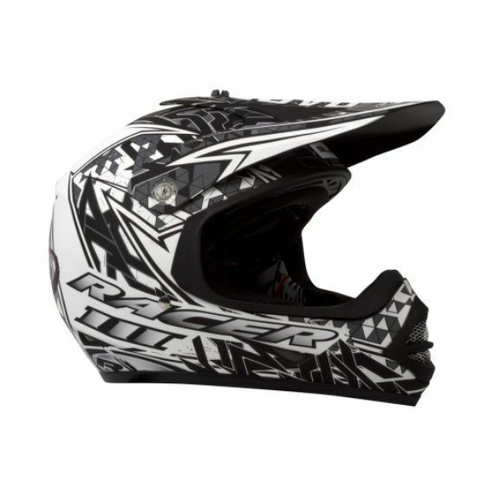 RXT Racer 3 Youth Helmet - Matt Black/White - XXS