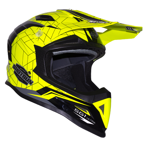 Rxt 762 SG-1 Ultra Shotgun Motorcycle Helmet - Gloss Neon Yellow