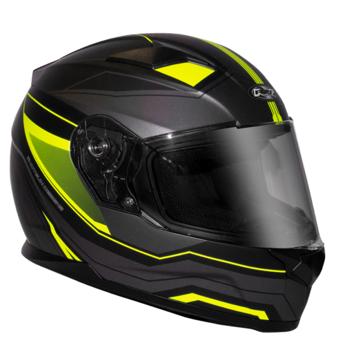 Rxt 817 Street Missile Motorcycle Helmet - Matte Black/Fluro Small