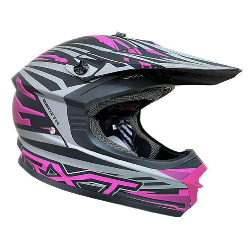 Rxt A730 Zenith 3 Motorcycle Helmet - Matte Black/Magenta