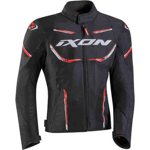 Ixon Striker Air WP Textile Motorcycle Jacket - Black/Red/White