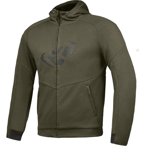 Ixon Touchdown Motorcycle Hoodie Khaki/Black (Lg)