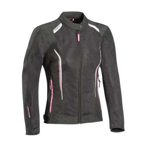 Ixon Ladies Cool Air Motorcycle Jacket - Black/White/Pink