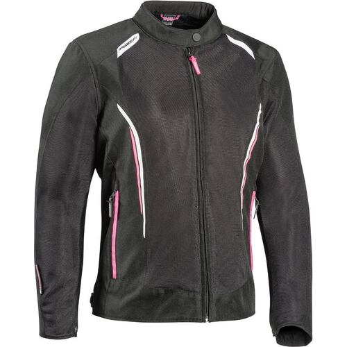 Ixon Lady Cool Air C Motorcycle Jacket - Black/White/Pink