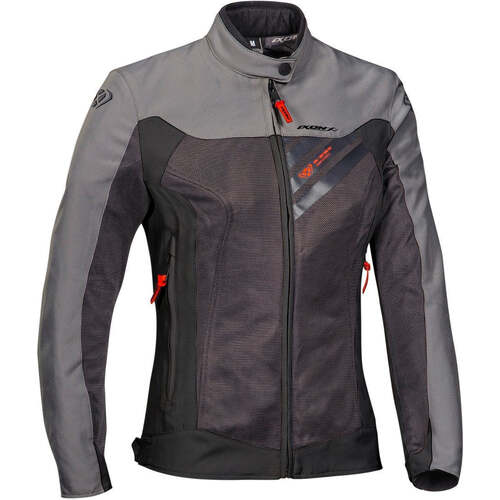 Ixon Orion Lady Motorcycle Jacket - Anthracite/Grey/Red