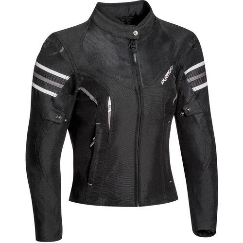 Ixon Ilana Women's Textile Motorcycle Jacket - Black/White