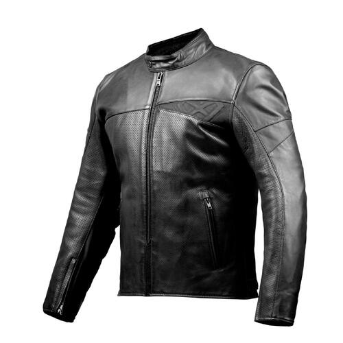 Ixon Cranky Air Leather Motorcycle Jacket Black (Xl)