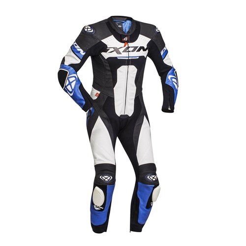 Ixon Jackal 1Pc Motorcycle Suit Black/White/Blue (Xl)