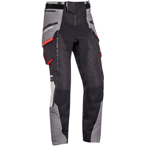 Ixon Ragnar Motorcycle Textile Pants - Black/Grey/Red