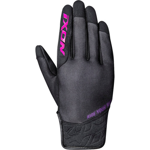 Ixon Rs Slicker Light and Ventilated Lady Motorcycle Gloves -Black /Fus (Xs)