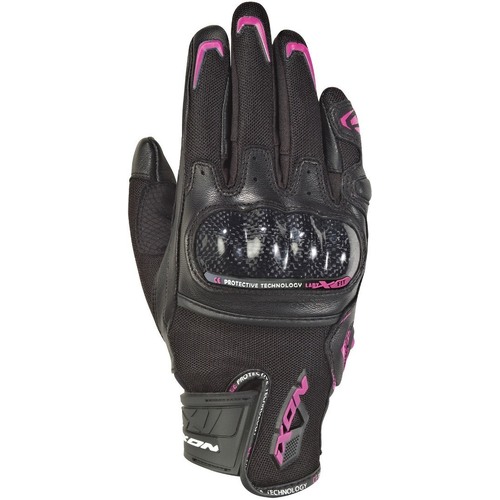 Ixon Ladies RS Rise Air Motorcycle Gloves Small - Black/Fuchsia